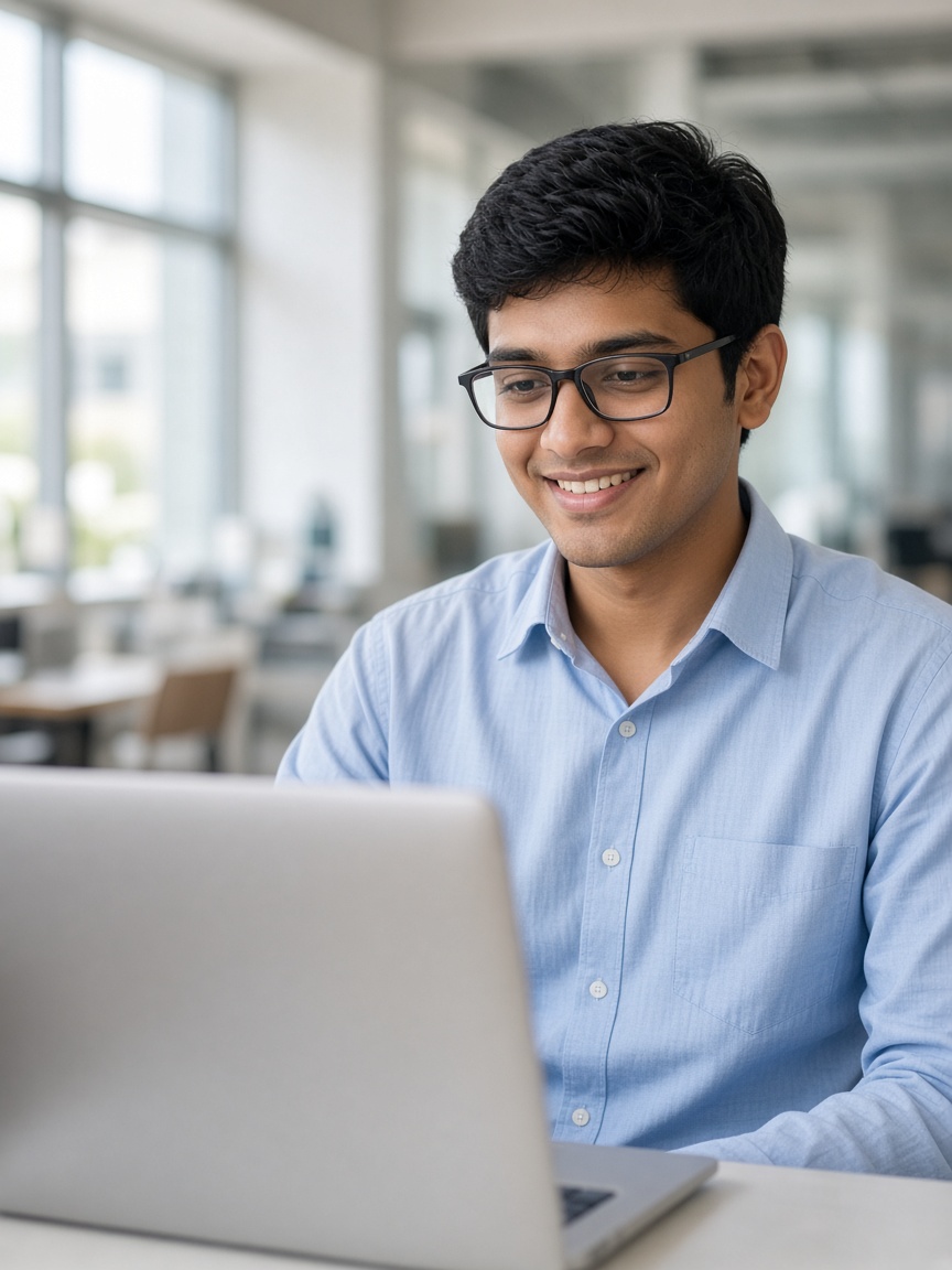A student preparing for a role-specific interview